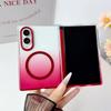Gradient Acrylic Clear Magnetic Hinge Protect Case for Samsung Galaxy Z Fold 8 Ultra 8 7 6 5 for Magsafe Wireless Charging Cover