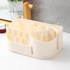 Rotating Cosmetic Organizer with Compartments for Brushes, Pens, and Lipsticks