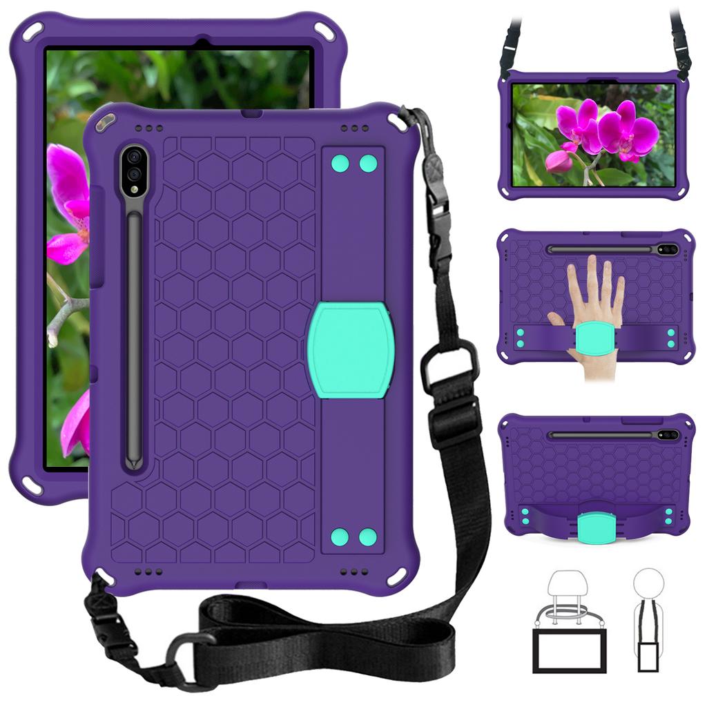 Kids Case For Samsung Galaxy Tab S7 S8 S9 S10FE S10Lite 11inch SM-T870 X700 X710 X520 X730 11" Wristband Tablet Cover with Strap