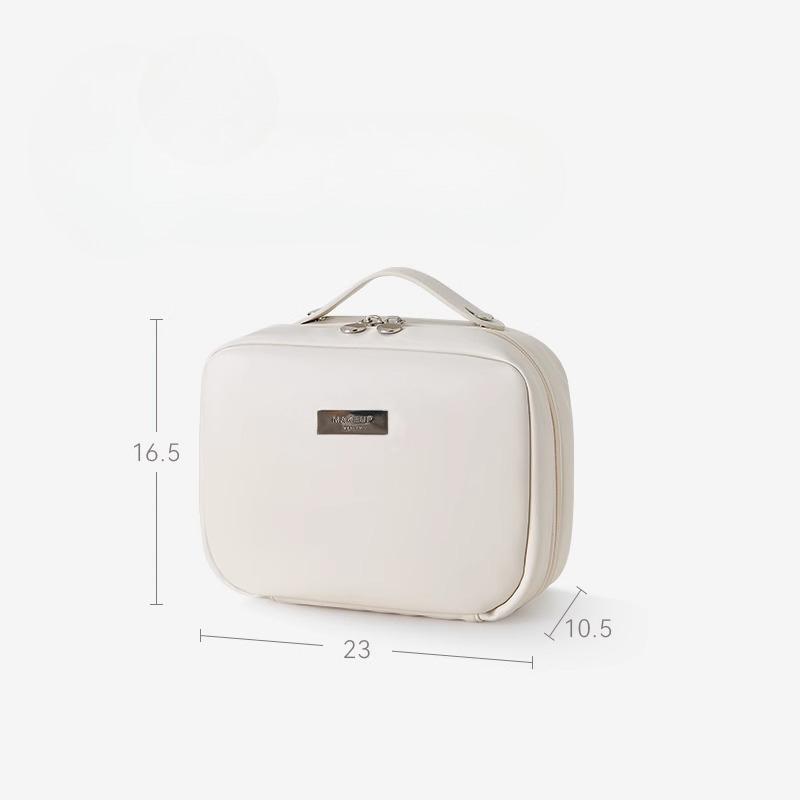NewPU Makeup Bag with Large Capacity Portable Multi Functional Travel Layered Handheld Makeup Storage Bag Waterproof Make Up Bag