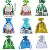 Gold Drawstring Snowman Elk Snowflake Goods Candy Wrapping Gift Bag Packaging Bag Christmas Gifts