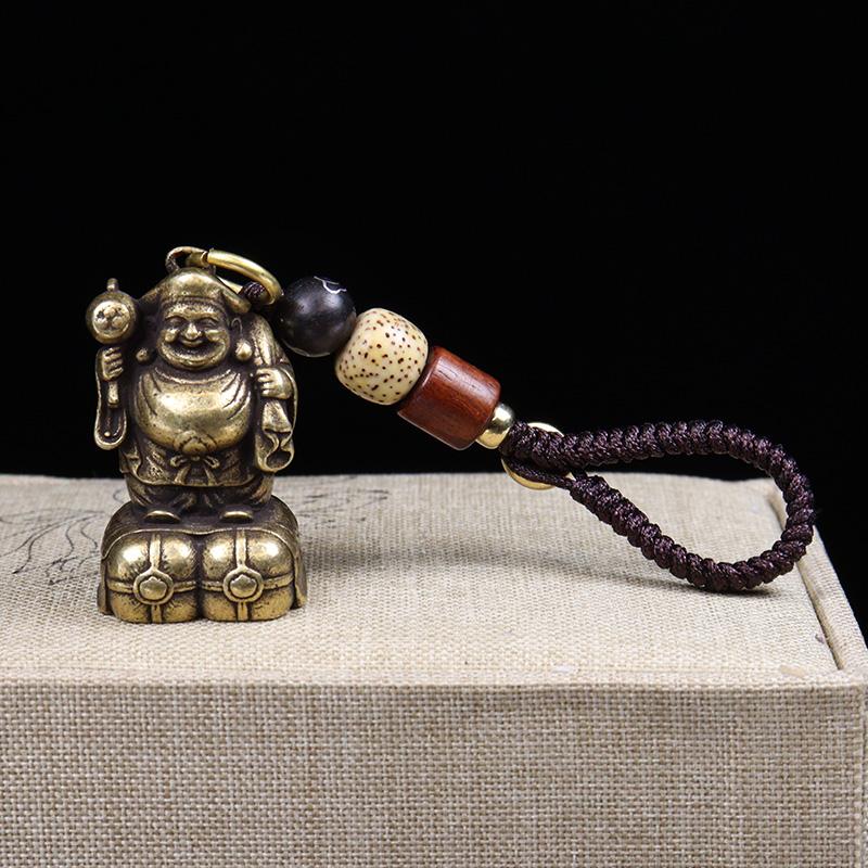 Copper Japan'S Black Sky God Of Wealth Desk Decorations Vintage Brass Home Decor Ornaments Crafts Vintage Handmade Figurines