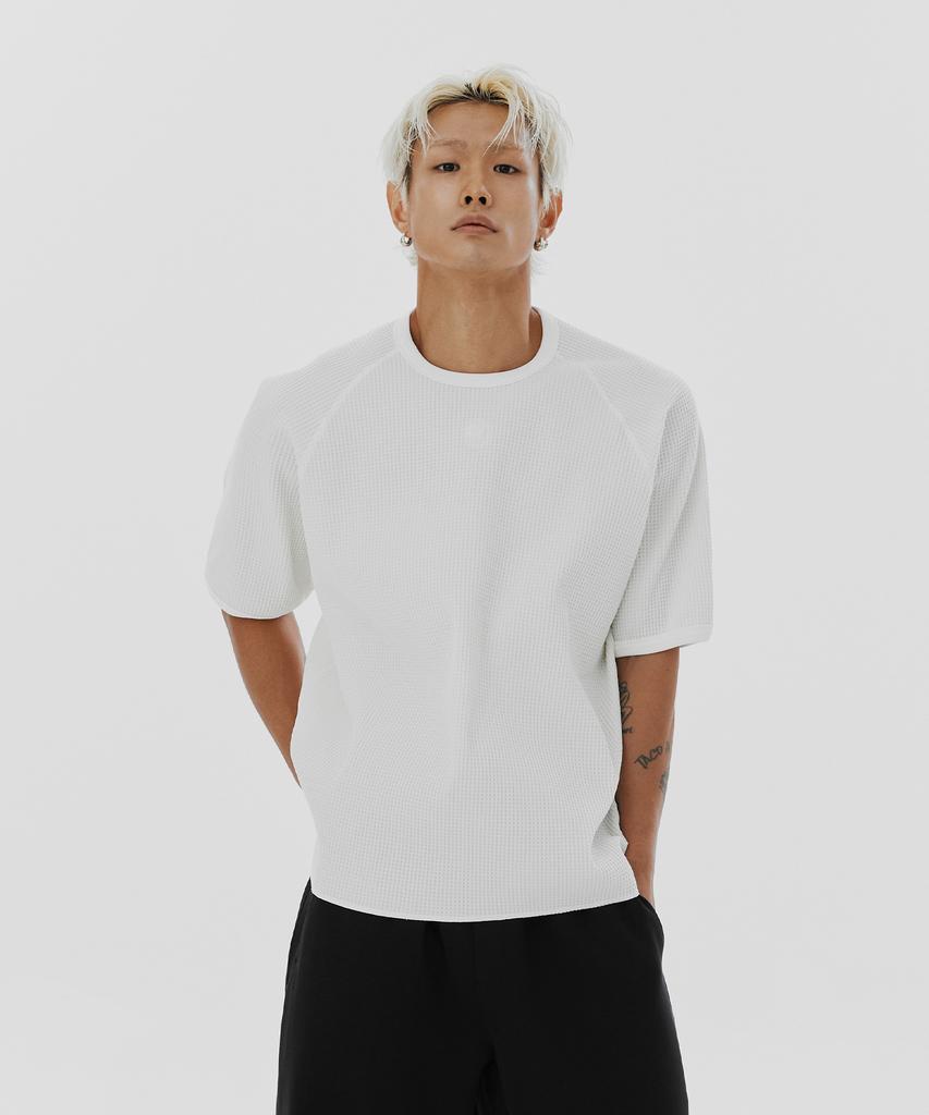 OFFGRID Waffle Uni Trail Raglan Short Sleeve Tee - Ivory