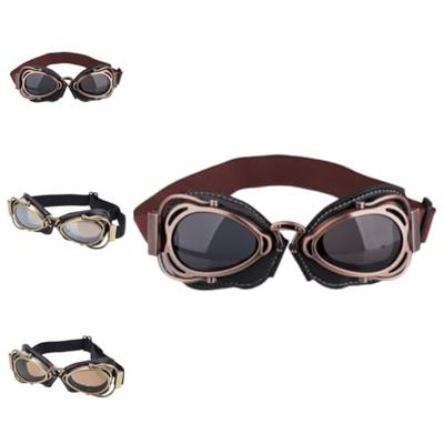 [TAKEY] Motorcycle Goggles Retro Vintage Riding Eyewear Sun Windproof Goggles Motorcycle Glasses Cafe Racer