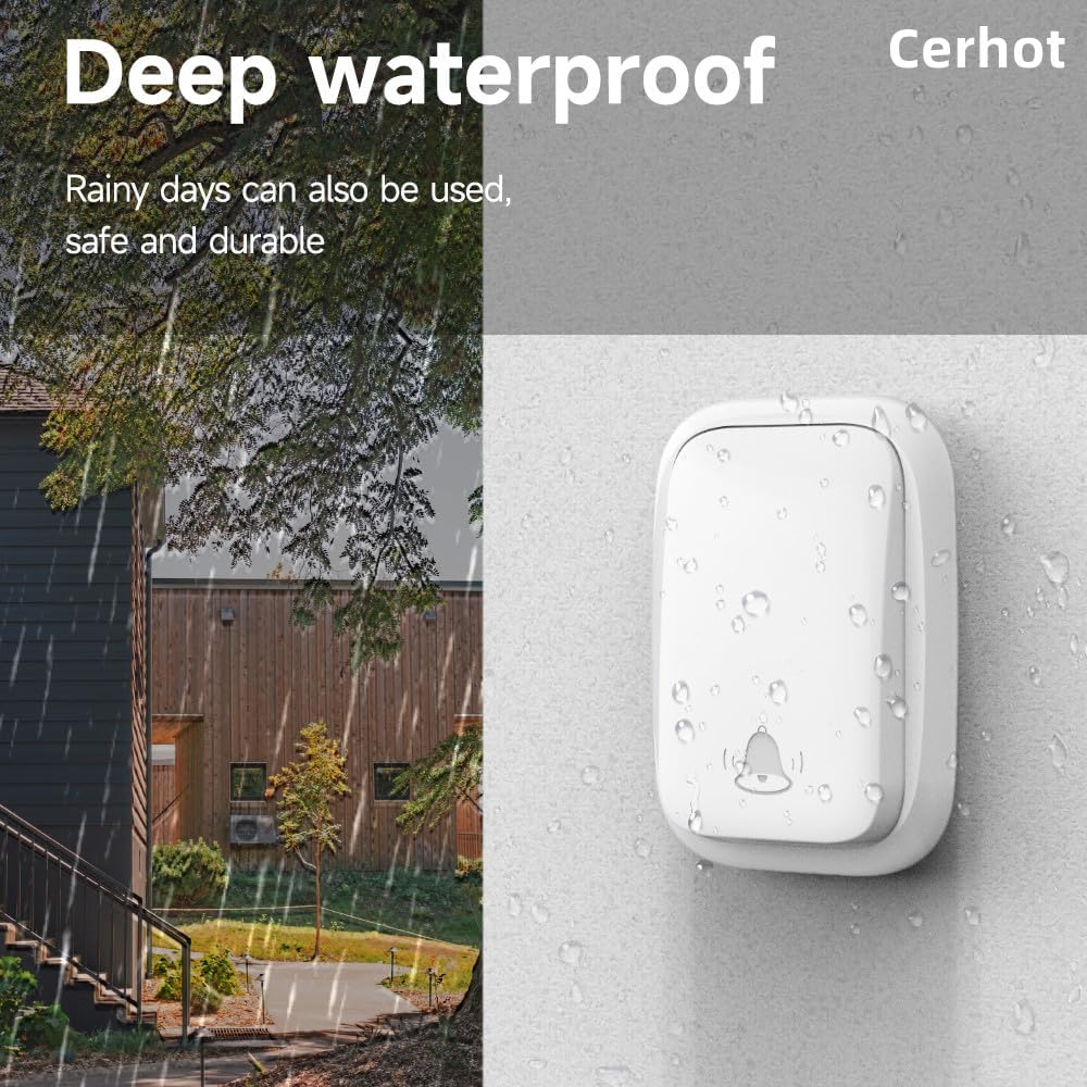 Doorbell Wireless Home Doors Self Generating Doorbell Elderly Caller One to One Wireless Electronic Doorbell QX-002