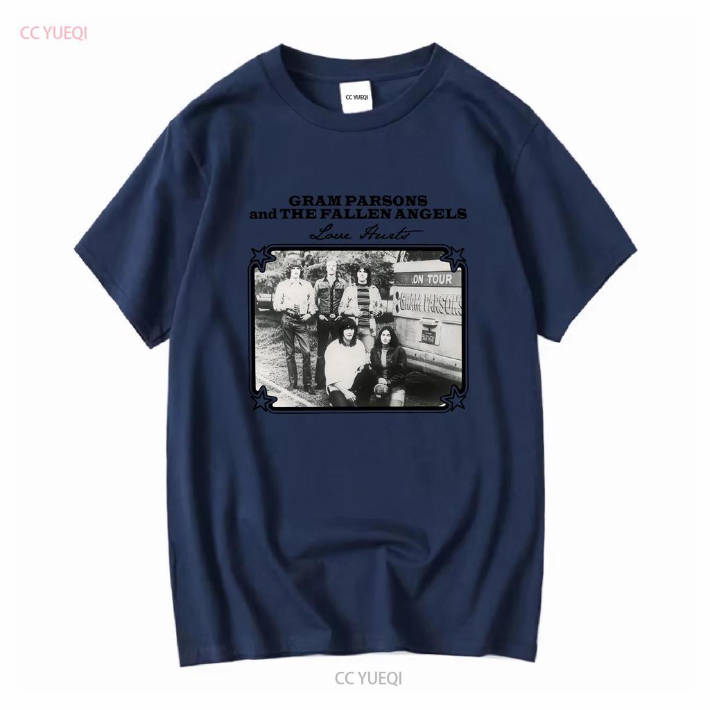 New Popular Gram Parsons and the Fallen Angels Band For Fan T shirt SC323 vintage Washed graphic Top For Everyday Wear