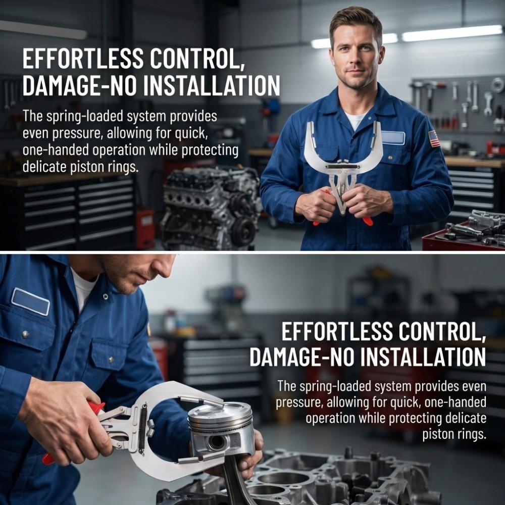 Non-Slip Piston Ring Pliers Spring-Loaded Return Piston Repair Tools  Engine Repair