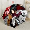 Fire Fist Fairy Tail Compact Travel Automatic Umbrella Folding Umbrella with 8 Ribs Sturdy Construction Travel Essential Fashionable