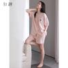 Xuan Liang Sleepwear Women's Summer Pure Cotton Double Layer Gauze Short Sleeved Shorts Can Be Wearing Outward Casual Large Home Furnishing Set