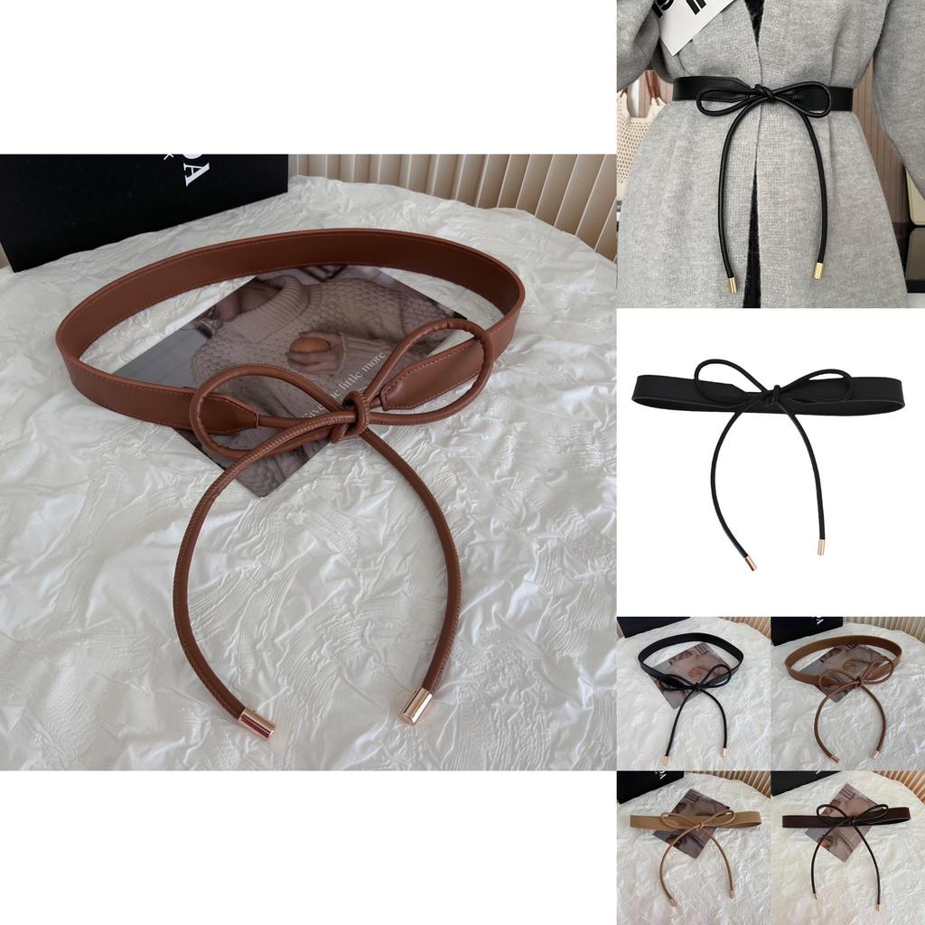 Stylish Women's Knotted Waist Belt In Chic Black Brown Khaki And Coffee Colors