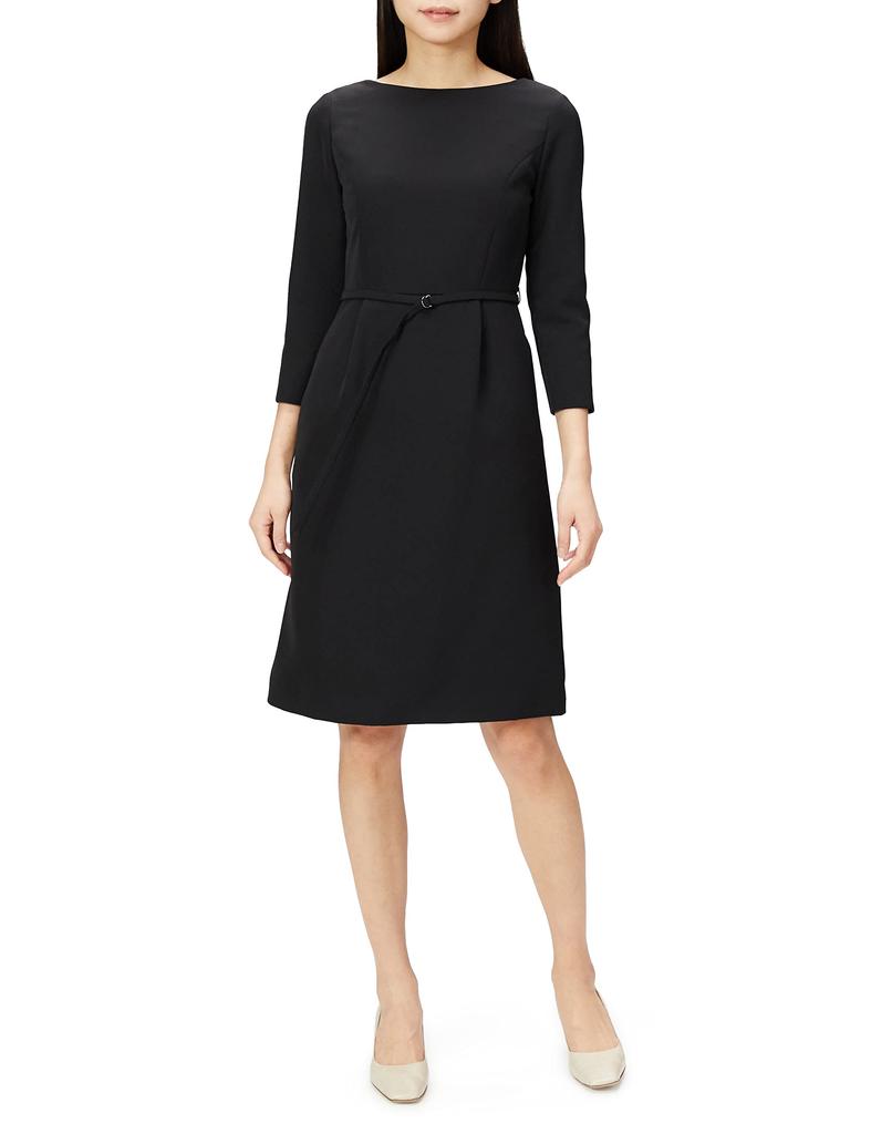 ROPE PICNIC Stretch Black Women's 2-Way 9-Length Dress, GDE13140, (01)