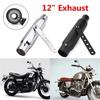 Universal 12" Shorty Motorcycle Exhaust Pipe For Harley Custom WE38020