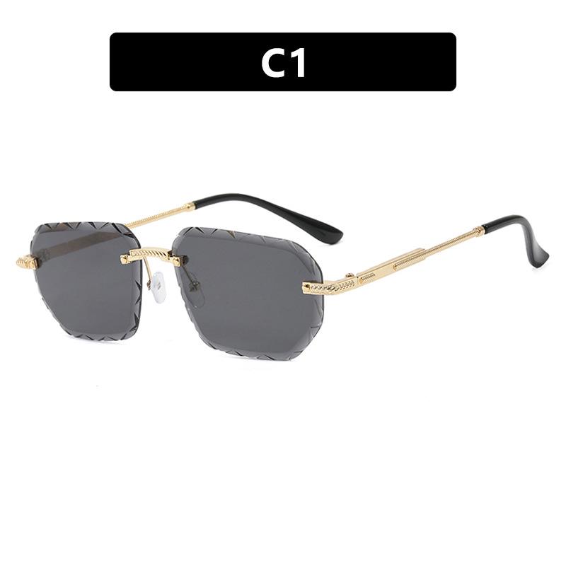 Frameless Square Small Women s Metal Sunglasses - European & American Trendy Street Style As shown