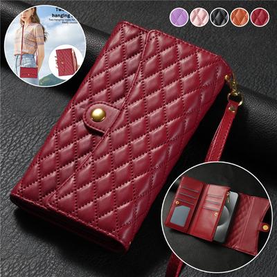 Dlouhá šňůrka Kožené pouzdro peněženka na zip pro iPhone 17 Pro Max 16 15 14 13 12 11 Samsung S25 Ultra S24 FE S23 Plus S22 S21 A17 A56 A36 A16 A55 A15 Kryt