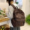 Schoolbag1011 Winter Trendy New Casual Large-capacity Leopard Print Lightweight Travel Backpack Student Schoolbag High-value Backpack