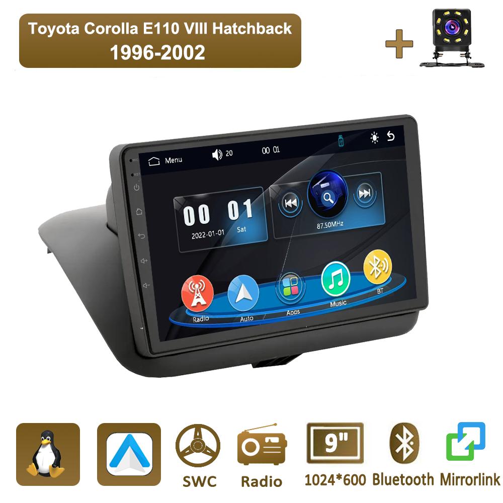 

Icreative Car Radio Multimedia MP5 Player Head Unit Stereo BT For Toyota Corolla E110 VIII Hatchback 1996-2002 чёрный