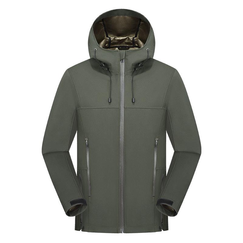 Unisex Water-Repellent Softshell Jacket with Graphene Lining – Lightweight Hooded Mountaineering Coat
