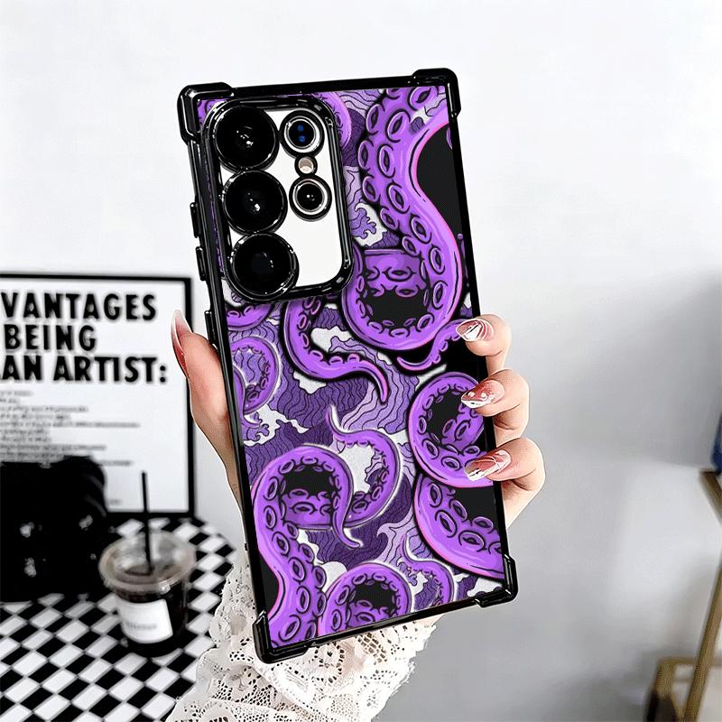 Octopus Tentacle Art Soft Phone Case For Samsung Galaxy S26 Ultra S25 Edge S24 FE S23 Plus S22 S21 + S20 Plating Anti-Fall Funda