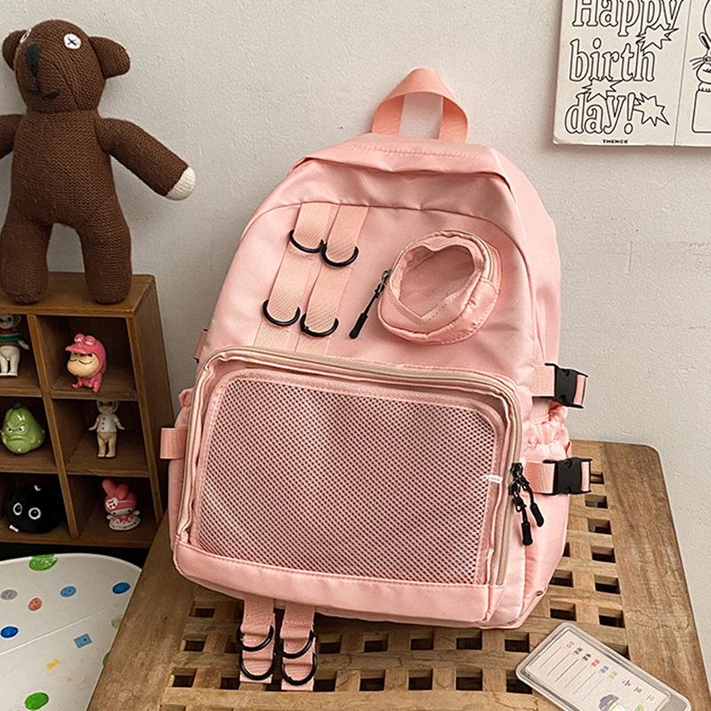 Women s Japanese Ita Backpack: Versatile Mori Style for Students, Large Capacity, Durable Design розовый