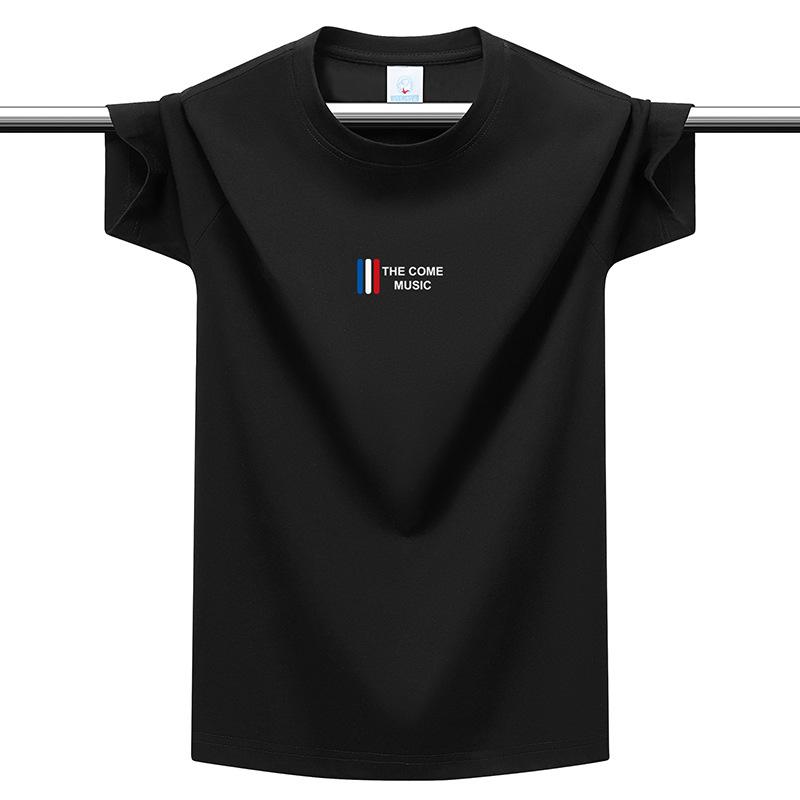 220GSM Schweres Baumwoll-T-Shirt für Herren 12 Farben Rundhalsausschnitt Kurzarm Mode-Tee Atmungsaktiv Weich Lässig Sommer Oberteil