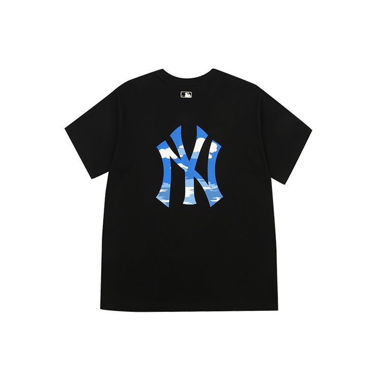 MLB New York Yankees Letter Print Sports American Vintage Crew Neck Short Sleeve T-Shirt Unisex Tops Black 31TSHC131-50L