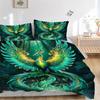 3pcs Enchanted Forest Phoenix Pattern Bedding Three-Piece Set (1 Cover + 2 Pillowcases, No Fillings), This Printed Bedding Set Is Soft and Comfor