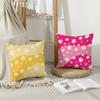 Colorful Daisies Cushion Cover Breathable Linen Pillow Cover Skin-Friendly Home Decor Pillowcase With Hidden Zipper