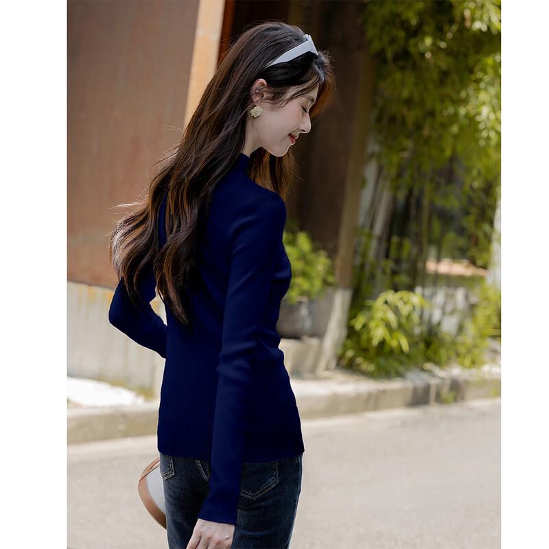 MOKANA Women's Hollow-Out V-Neck Long Sleeve Knit Sweater