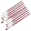 10pcs Artist Paint Brush Set Oil Acrylic Watercolor Gouache Painting Drawing Brush SetBurgundy