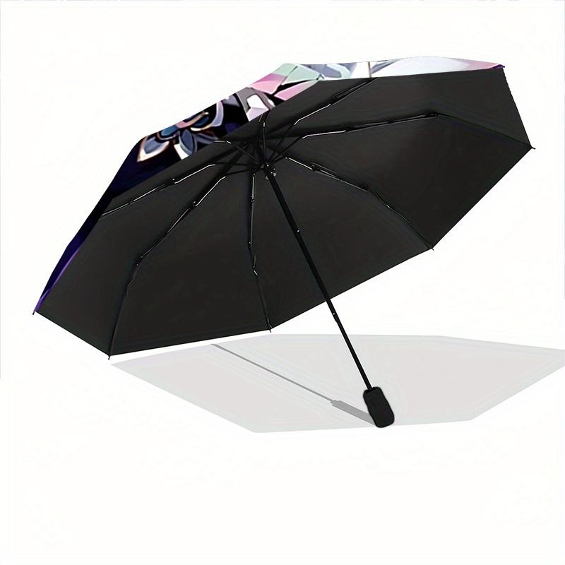1pc Butterfly Fantasy: Automatic Opening/Closing Umbrella with Portable Tri-Fold Design, 8 Iron Ribs - Outdoor, for Festivals, Travelers, Daily U