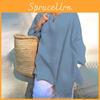Plus Size Womens Casual Baggy Long Sleeve T-shirt Breathable Summer Beach Tunic Blouse Tops For Everyday Wear