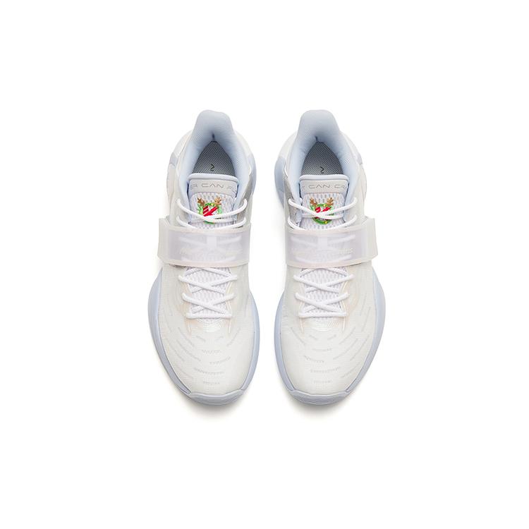 New Anta Water Flower 4 Cushioning Anti Slip And Wear Resistant Low Top Basketball Shoes White 112311109-1