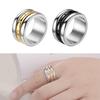 Fashionable Rotatable Ring Elegant Stress Relief Rotating Ring for Women Men Titaniums Steel Geometric Finger Ring