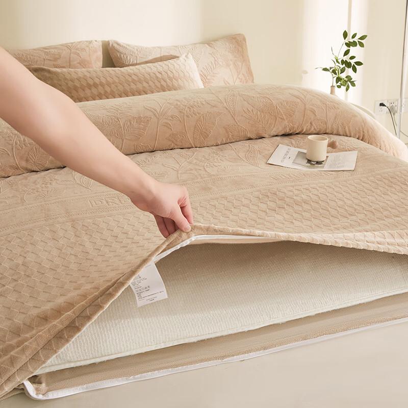 OEING Washable Double-Sided Milk Velvet Quilt