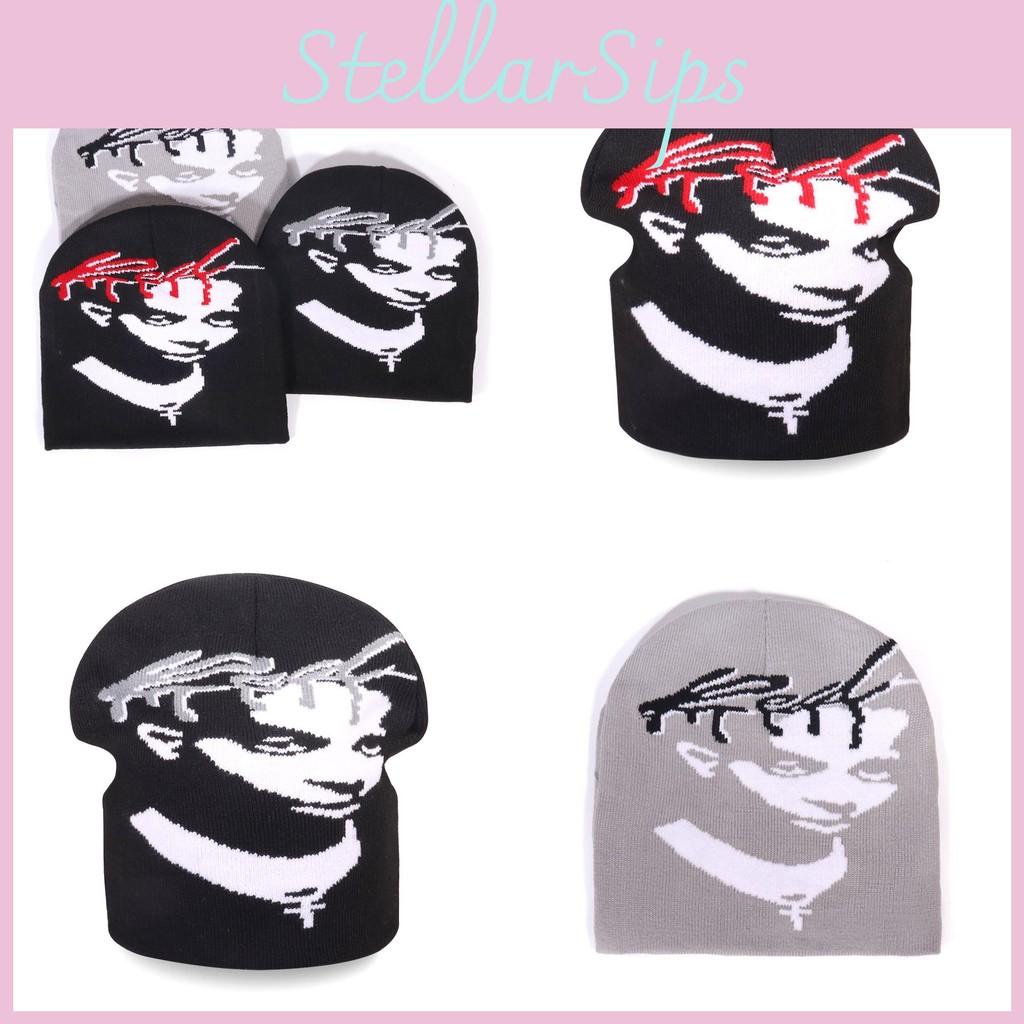 Fashion Portraits Figure And Letter Patterns Men Casual Knitted Hats Winter For
