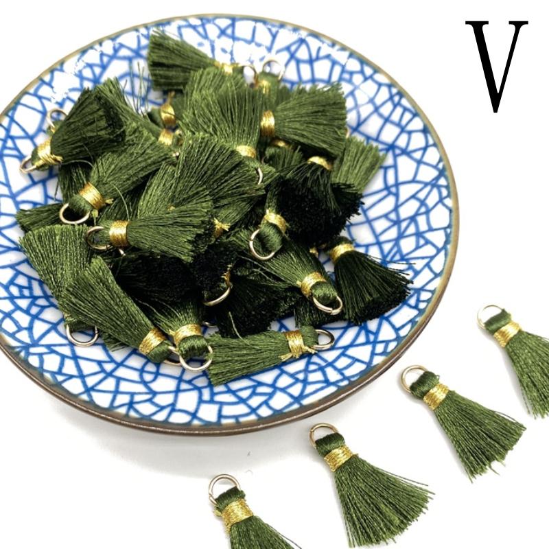 100-10pcs Polyester Trim Fringe Tassel Sewing Curtains Accessories DIY Keychain Cellphone Straps Pendant Tassels Jewelry Making