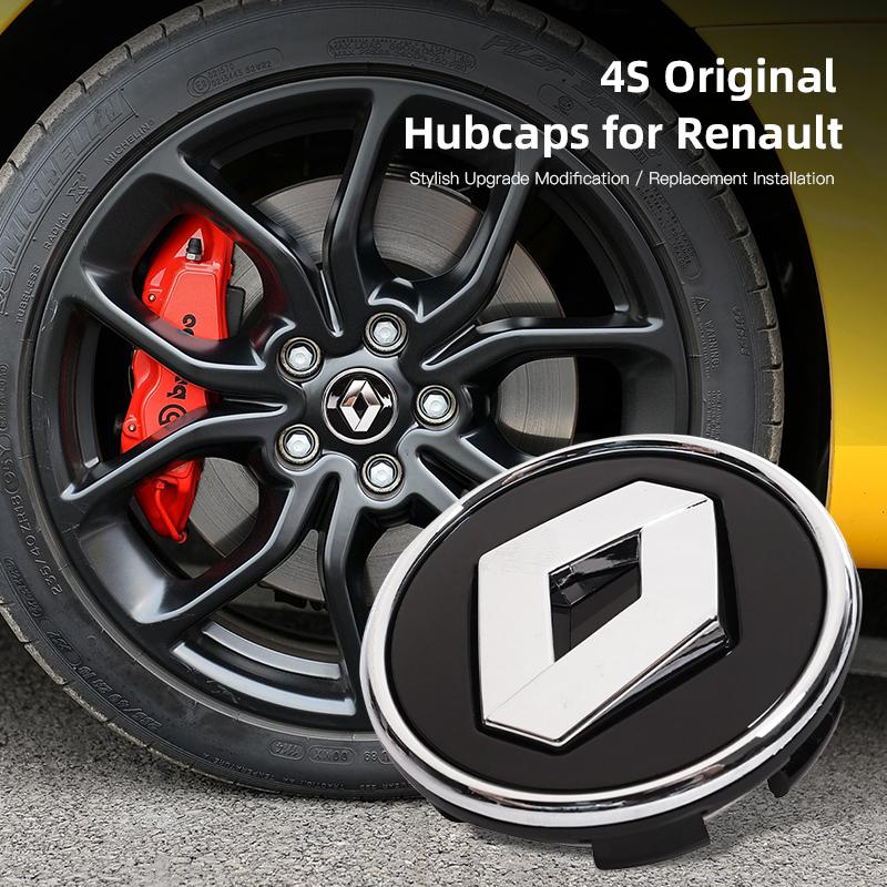 4 Stück 56mm Auto Radnabenkappen Felgenabdeckung Emblem Für Renault Clio Sandero Captur Megane R5 4 E-tech Scenic Austral Rafale QM6