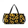 Cat And Sunflower Outdoor Travel Bag Luggage Storage Bag Large Capacity Travel Bag Clothing Storage Bag