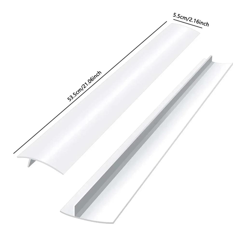 1 buc. Acoperitor de spațiu pentru plită siliconic, Bandă de etanșare rezistentă la ulei și pete, Îmbinare spațiu blat birou