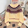 Подростковая пара Американский ретро Кардиган в стиле Fair Isle для мужчин и женщин - Зимний свитер с ощущением высокого качества