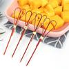 Party Barbeque Scissor Shaped Eco-friendly Disposable Bamboo Sticks Picks Skewer Toothpick