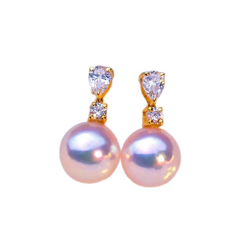 Zhuji S925 Silver Freshwater Pearl Stud Earrings - Mermaid Tears Collection