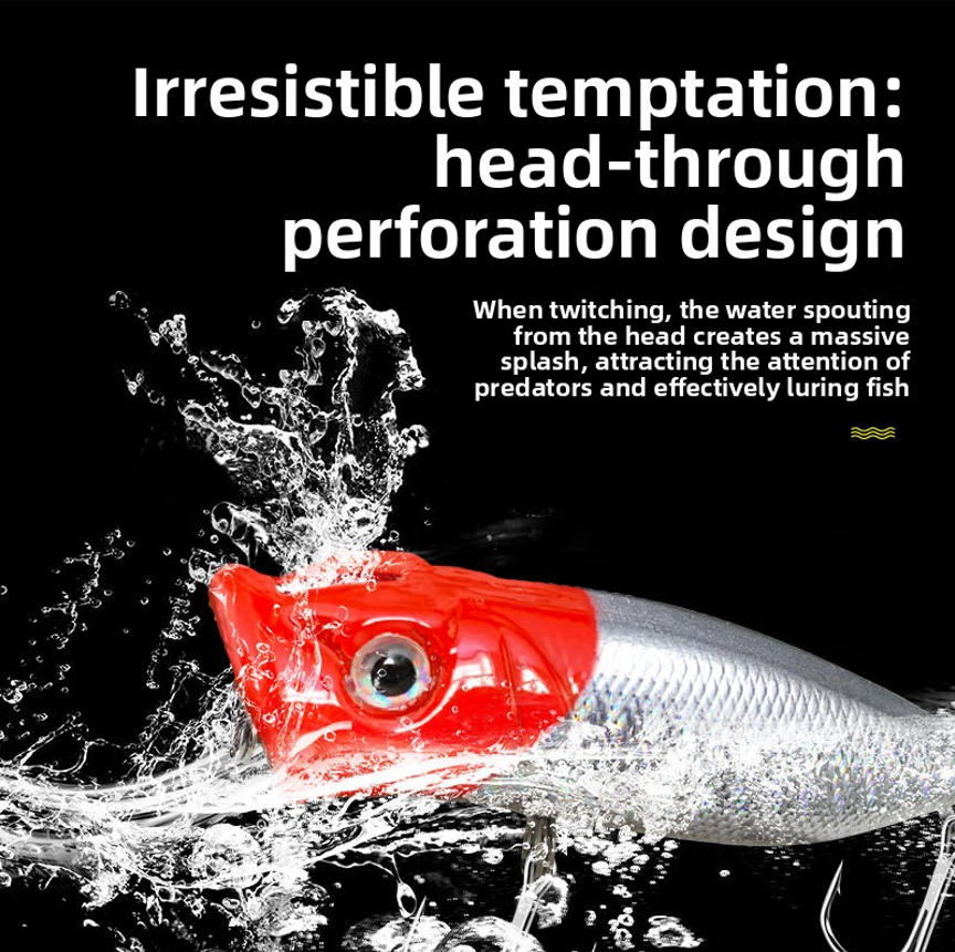 Daoyu 7cm 11.5g Floating Popper Lure Fishing Accessory Topwater Popper Lure for Freshwater Predator Fish Source Manufacturer