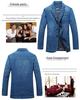 Men's Plus Size Casual Denim Jacket 2182