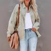 2025 European & American Style Distressed Ripped Denim Jacket for Women