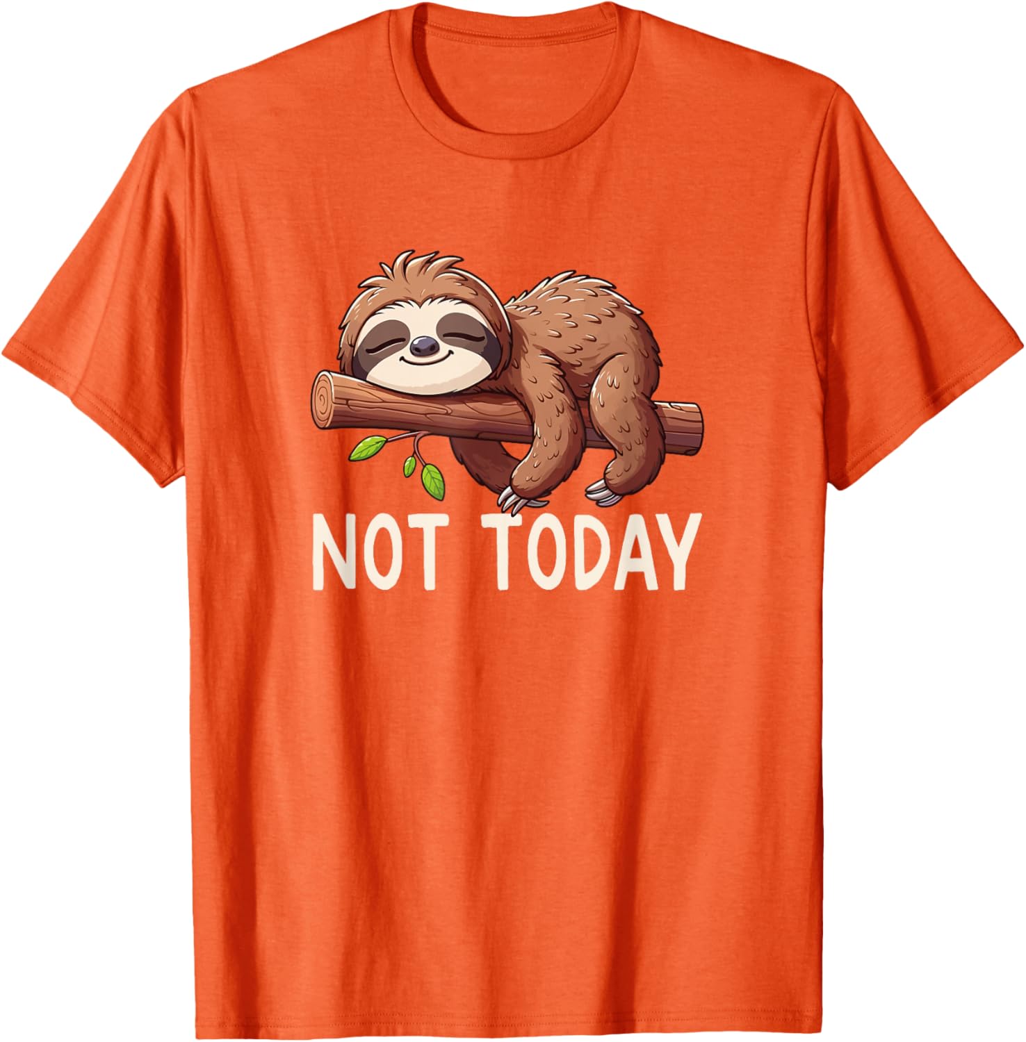 

Not Today Sloth Sleeping Graphic Tee Casual Cotton T-Shirt for Men Trip 4XL
