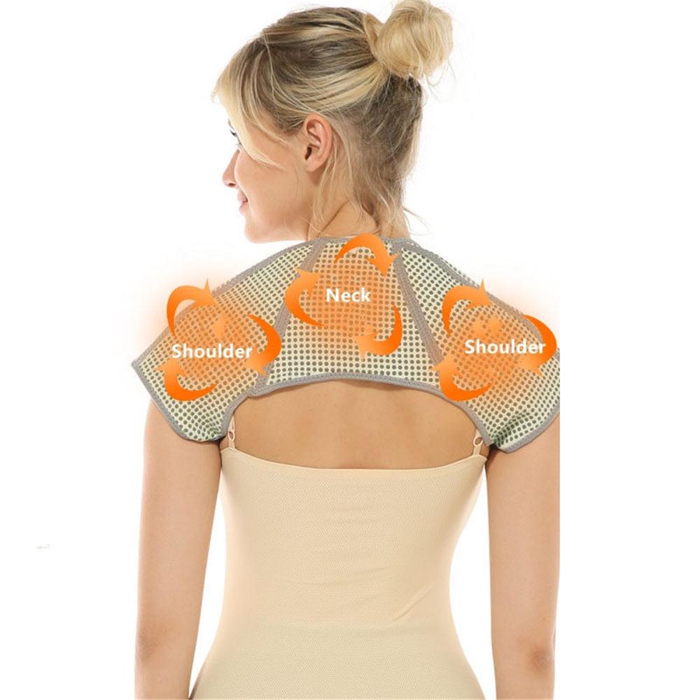 1Pcs Self Heating Wormwood Therapy Shoulder Support Brace Belt Compression Dislocation Arthritis Pain Relief Shoulder Wrap Protector