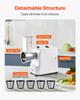 Electric Cheese Grater Salad Maker, 200W Salad Shooter, Electric Vegetable Slicer Shredder Chopper for Fruits with 5 Attachments, Stainless Steel Food