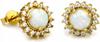 585 Gold Earrings Subtle with Light Opal 3.07 G Modern Design 14k