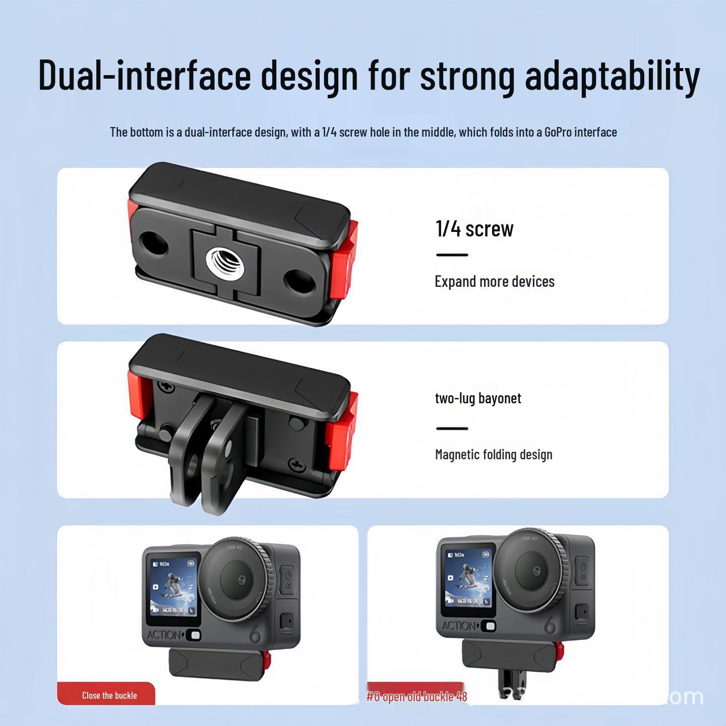 

Магнитный быстросъемный адаптер DJI Osmo Action 6 для аксессуаров Action Cam